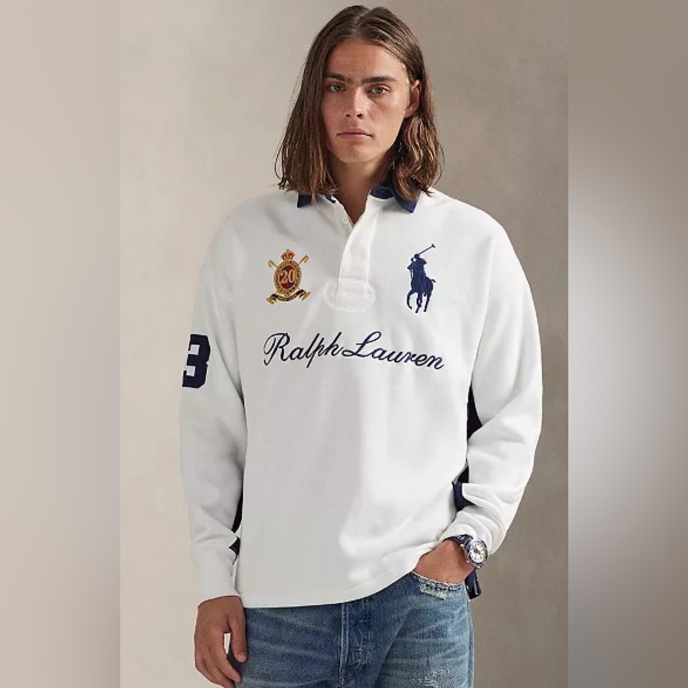 Polo Ralph Lauren Men’s 20th Anniversary Big Pony Rugby Fleece Sweatshirt XL-XXl - Picture 5 of 5